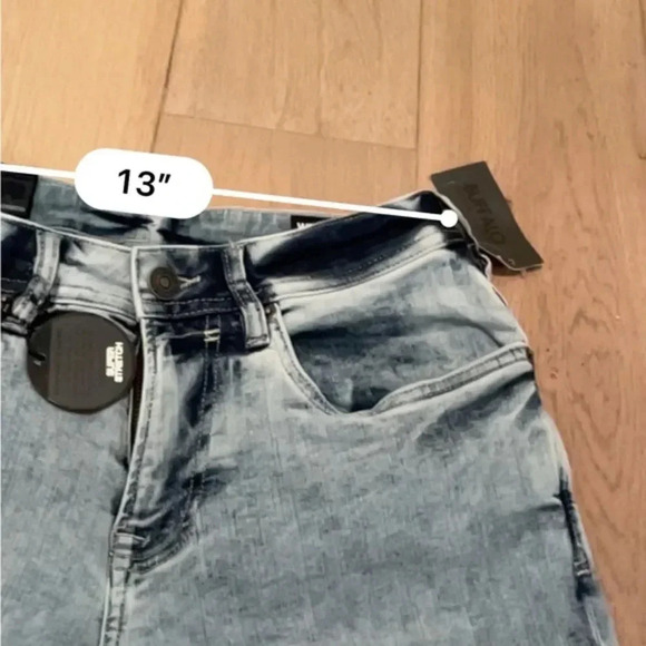 2PAIR- BUFFALO JEANS “EVAN-X” SLIM STRAIGHT STRETCH BLEACHED AND SANDED 30/30 - Picture 9 of 16